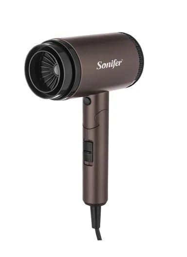 2000W Foldable Professional Hair Dryer with Cool Shot, Overheat Protection, 2 Speeds &amp; Ring Nozzle SF-9690