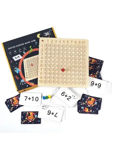 Montessori Wooden Arithmetic Math Board Game Multiplication 9X9 Sensory Enlightenment Competitive