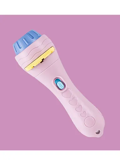 Flashlight Projector Torch Lamp Toy Cute Cartoon Creativity Toy Torch Lamp Flashlight Projector Toy Baby - Pink