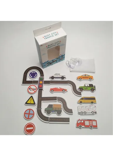 Train Bath Eva Foam Floating Toys English Alphabet and Traffic, Educational Bath Toy Set for Kid puzzle