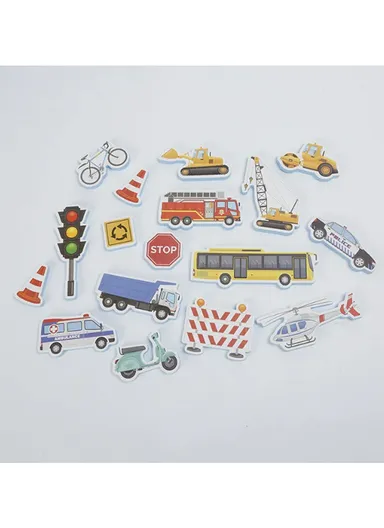 Train Bath Eva Foam Floating Toys English Alphabet and Traffic, Educational Bath Toy Set for Kid puzzle