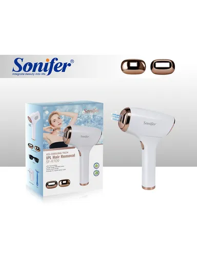 Laser Hair Removal Device with Ice Cool Function, Automatic Mode, Cordless with Digital Display &amp; Safety Accessories SF-9709