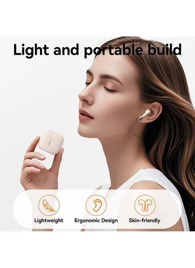 True Wireless BT Earbuds 13mm Driver ENC Noise Cancellation Waterproof Earphones Jpods JR-PB3 - Beige