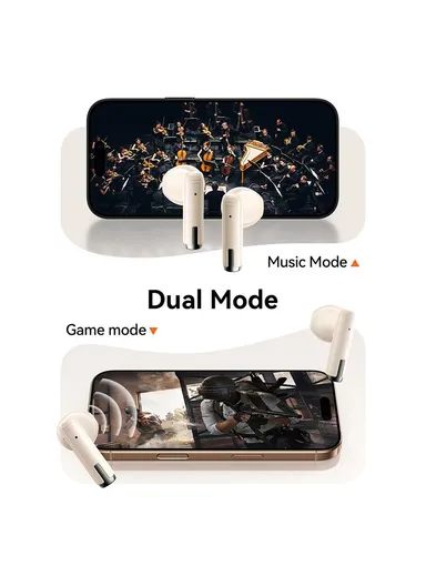 True Wireless BT Earbuds 13mm Driver ENC Noise Cancellation Waterproof Earphones Jpods JR-PB3 - Beige