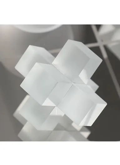 9 Pcs Mirrored Glass Decorative Board with Sparkling Tic-Tac-Toe Crystal Ornaments