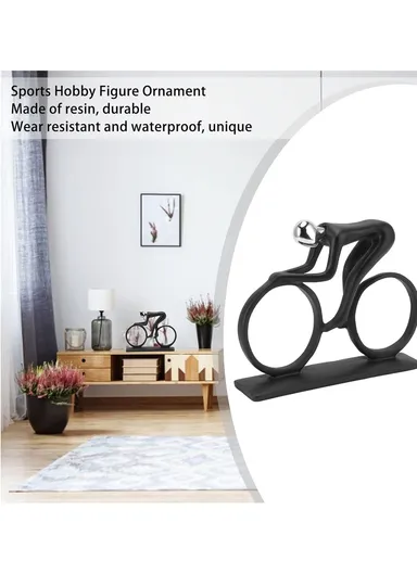 Modern Abstract Cyclist Figurine Resin Sports Hobby Decor 7231 - White