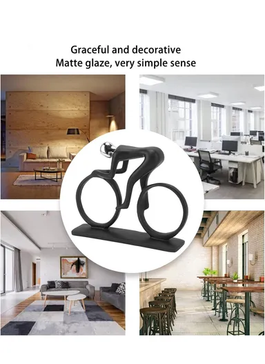 Modern Abstract Cyclist Figurine Resin Sports Hobby Decor 7231 - White