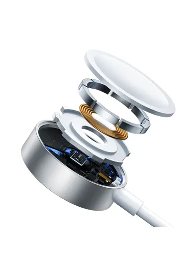 S-IW008 3-in-1 iP Watch Magnetic Charger + Lightning + Type-C Cable (USB-A) 1.2m - White