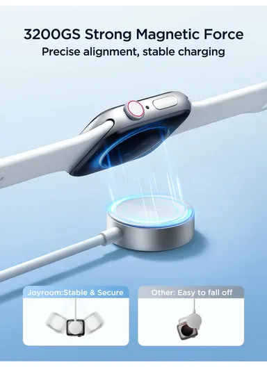 S-IW007 3-in-1 iP Watch Magnetic Charger + Dual Lightning Cable (USB-A) 1.2m - White