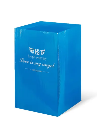 Decorative Astronaut Figurine with Mirrored Helmet &amp; Golden Balloon 8368 - Orange