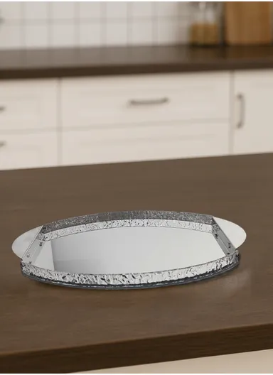 Mirrored Decorative Tray with Ornate Sides WX-S158 - M
