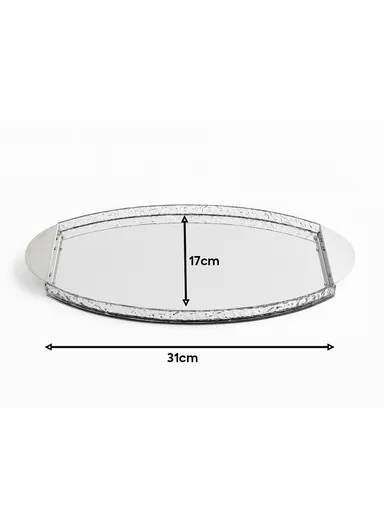 Mirrored Decorative Tray with Ornate Sides WX-S158 - M