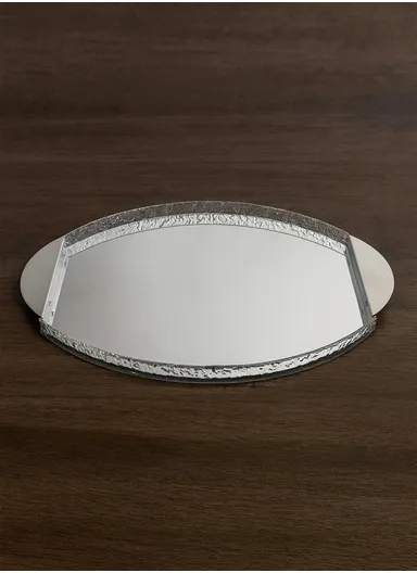 Mirrored Decorative Tray with Ornate Sides WX-S158 - L