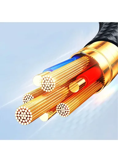 S-A18 Series One Tow Four Data Cable USB-A to 2Lightning+Type-C+Micro 3.5A 1.2m - Black