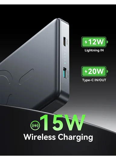 20W 10000mAh Magnetic Wireless Power Bank Ultra-Thin External Battery JR-PBM08 Pro