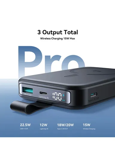 Qi2 10000mAh 22.5W Magnetic Power Bank Kickstand Wireless Charger JR-PBM11 