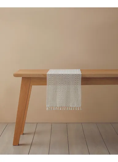 Ruth Pamuk Runner 35x145 cm Beige