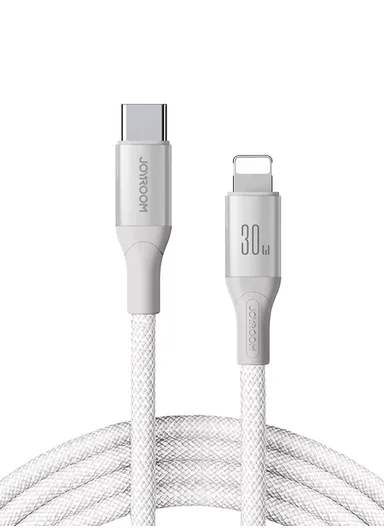 30W 1m Flash Series Fast Charging Data Cable Type-C to Lightning S-A28 - White