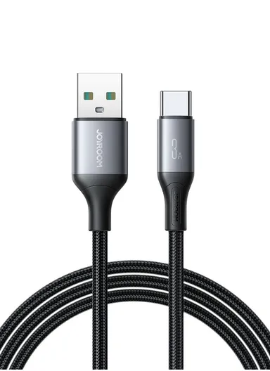 1m Flash Series 3A Fast Charging Data Cable USB-A to Type-C S-A28 - Black
