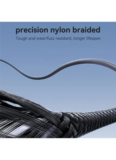 1m Flash Series 3A Fast Charging Data Cable USB-A to Type-C S-A28 - Black