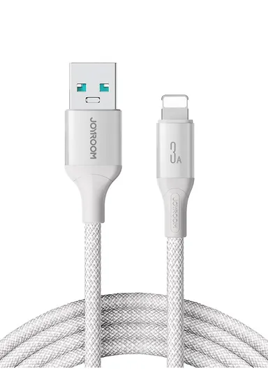 1m Flash Series 3A Fast Charging Data Cable USB-A to Lightning S-A28 - White