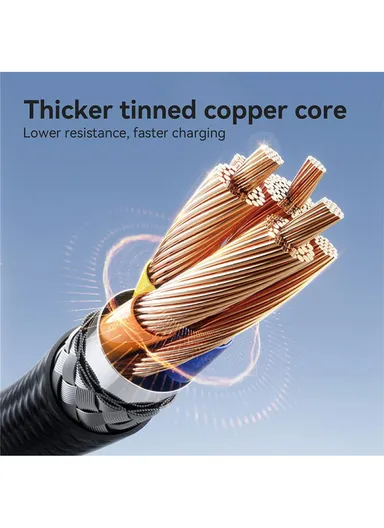 2m Flash Series 3A Fast Charging Data Cable USB-A to Type-C S-A28 - Black