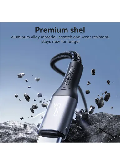 2m Flash Series 3A Fast Charging Data Cable USB-A to Type-C S-A28 - Black