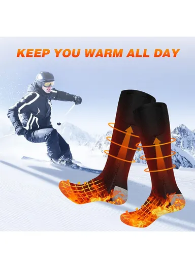 Heated Thermal Socks with Adjustable Temperature Control WITH USB POWER CABLE