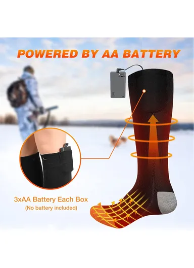 Heated Thermal Socks with Adjustable Temperature Control WITH USB POWER CABLE