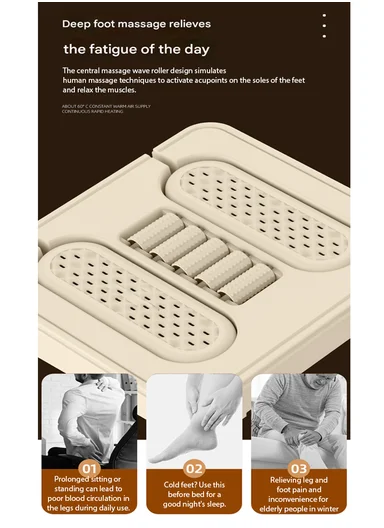 2-in-1 Multi-Function Shoe Dryer &amp; Foot Warmer With Massage Rollers ST-09 (L25 x W23 x H5)cm