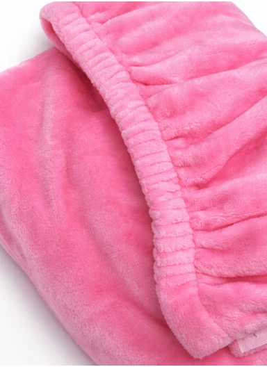 Adjustable Wearable Bath Towel Wrap With Pocket - Pink