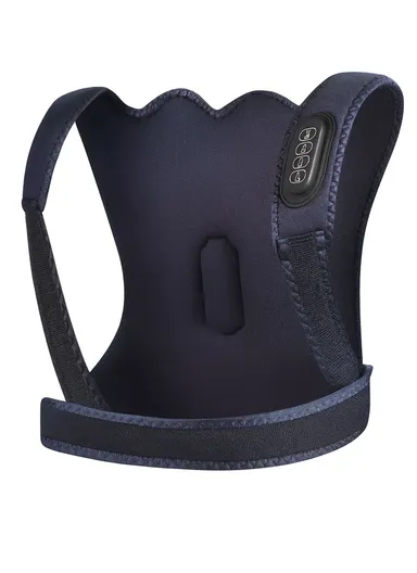 Rechargeable Smart Posture Corrector with Heat Therapy, Vibration Massage &amp; X-Shaped Back Support NY-100