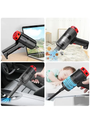 12V 5000Pa Handheld High-Power Car Vacuum Cleaner with Extended Nozzle for Deep Interior Cleaning