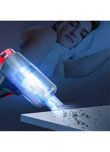 12V 5000Pa Handheld High-Power Car Vacuum Cleaner with Extended Nozzle for Deep Interior Cleaning