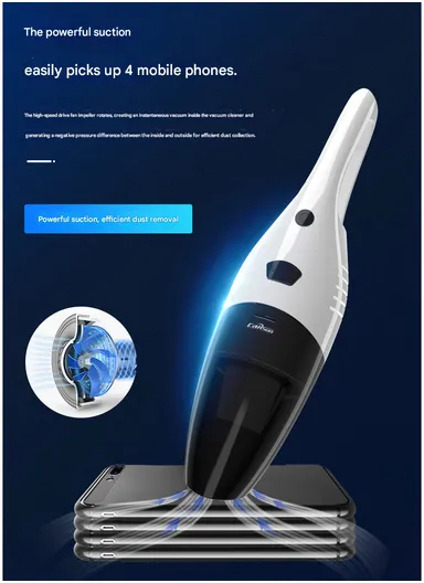 12V 4000Pa High-Power Wired Handheld Auto Vacuum with Multi-Nozzle Cleaning Set – C1652-1