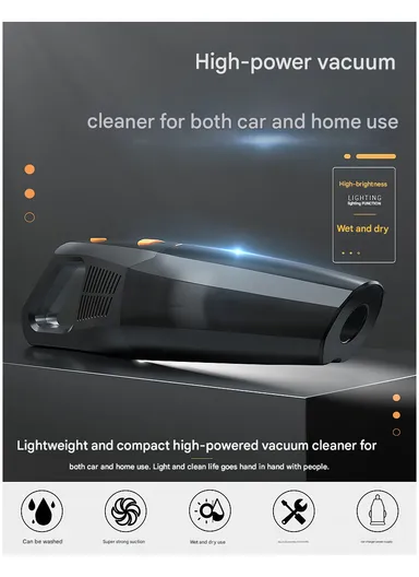 7000Pa 12V High-Power Car Vacuum Cleaner Multi-Functional Nozzle Set – C1398-1