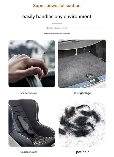 7000Pa 12V High-Power Car Vacuum Cleaner Multi-Functional Nozzle Set – C1398-1