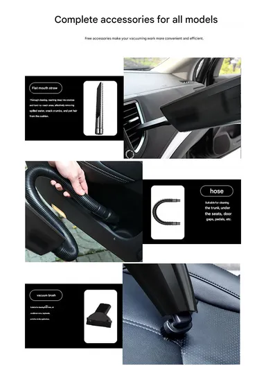 7000Pa 12V High-Power Car Vacuum Cleaner Multi-Functional Nozzle Set – C1398-1