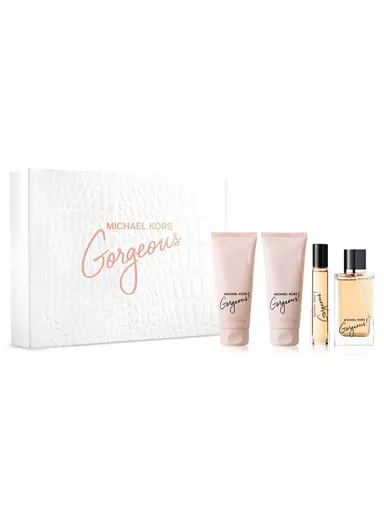 Ladies Gorgeous Gift Set: Eau De Parfum 100ML, EDP Travel Spray 10ML, Shower Gel 100ml, Body Lotion 100ML