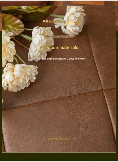PU Leather Square Floor Cushion with EPP Filling, Waterproof &amp; Comfortable Seating Pouf (L45 × W45 × H15)cm - Camel