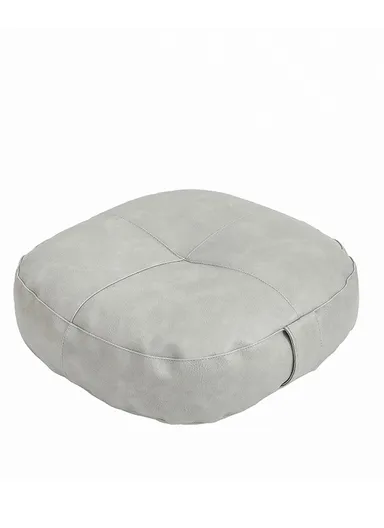 Comfort Square Rounded Floor Cushion with EPP Filling, Waterproof &amp; Durable Seating Pillow (W40 × H6)cm - Light Grey