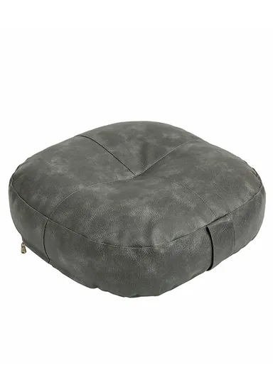 Comfort Square Rounded Floor Cushion with EPP Filling, Waterproof &amp; Durable Seating Pillow (W40 × H6)cm - Dark Grey