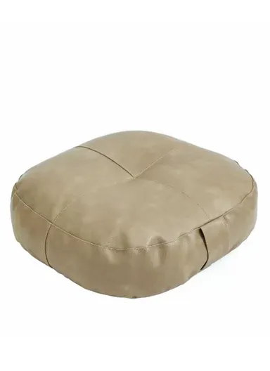 Comfort Square Rounded Floor Cushion with EPP Filling, Waterproof &amp; Durable Seating Pillow (W40 × H6)cm - Beige
