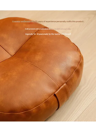 Comfort Square Rounded Floor Cushion with EPP Filling, Waterproof &amp; Durable Seating Pillow (W40 × H6)cm - Beige