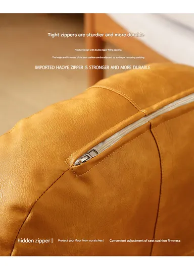 Comfort Square Rounded Floor Cushion with EPP Filling, Waterproof &amp; Durable Seating Pillow (W40 × H6)cm - Brown