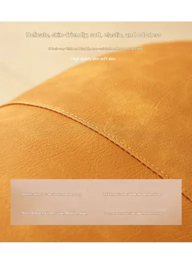 Comfort Square Rounded Floor Cushion with EPP Filling, Waterproof &amp; Durable Seating Pillow (W40 × H6)cm - Yellow