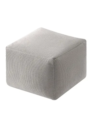Corduroy Square Floor Cushion with EPP Filling &amp; Carry Handle (L40 × W40 × H30)cm – Grey
