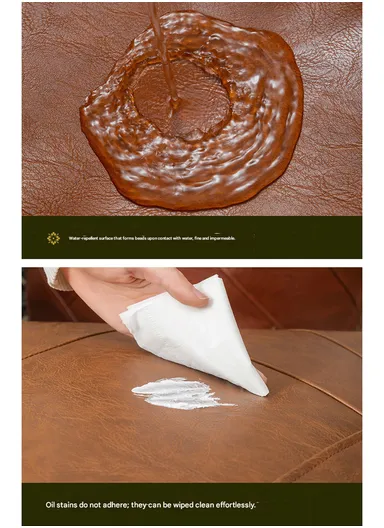 Comfort PU Leather Square Seating Cushion with Durable EPP Filling &amp; Waterproof Surface - Brown