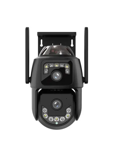 6.0MP DUAL-LENS DUAL CAMERA Smart Wi-Fi Solar Security PTZ Camera with Full Color Night Vision, AI Human Detection &amp; 24/7 Monitoring (APP: V380 Pro) QL99