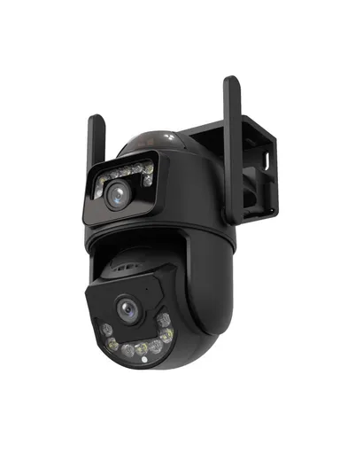 6.0MP DUAL-LENS DUAL CAMERA Smart Wi-Fi Solar Security PTZ Camera with Full Color Night Vision, AI Human Detection &amp; 24/7 Monitoring (APP: V380 Pro) QL99